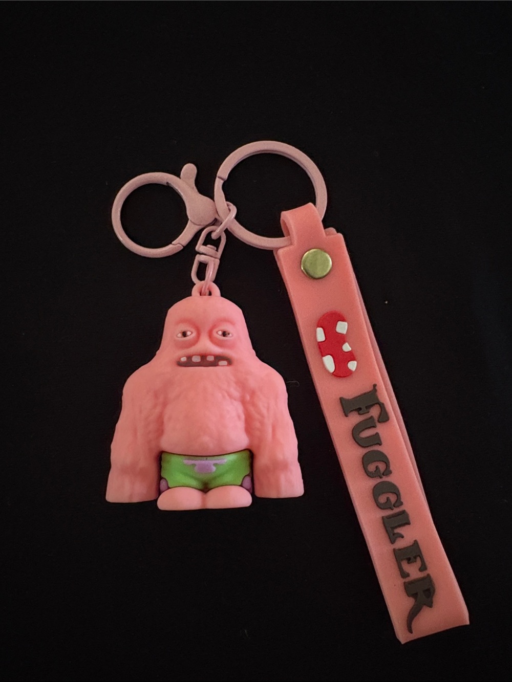 Pink Patrick Star Fuggler Bag Charm Keychain